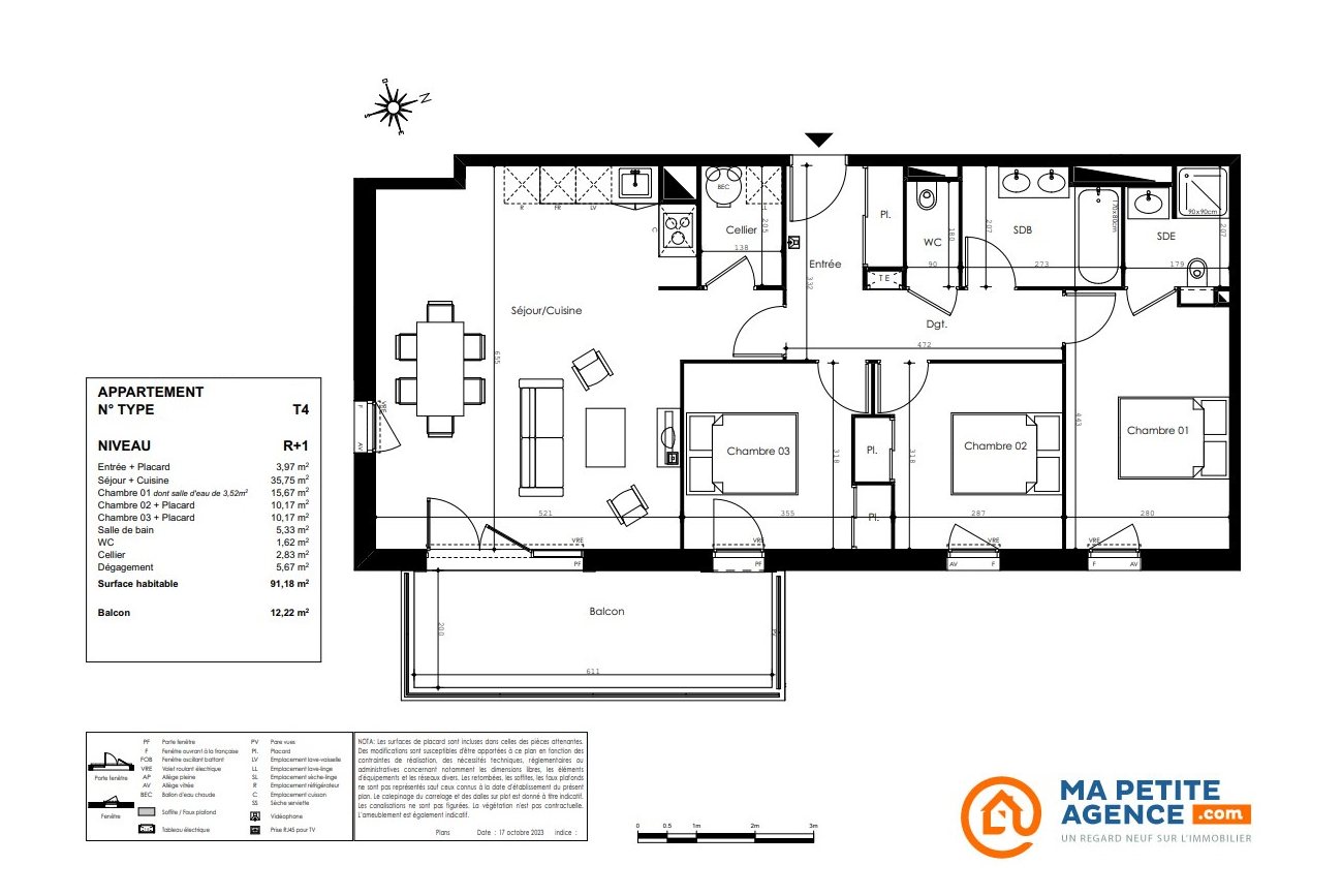 Appartement à vendre à Gujan-Mestras 91 m² 442 000 € | Ma Petite Agence