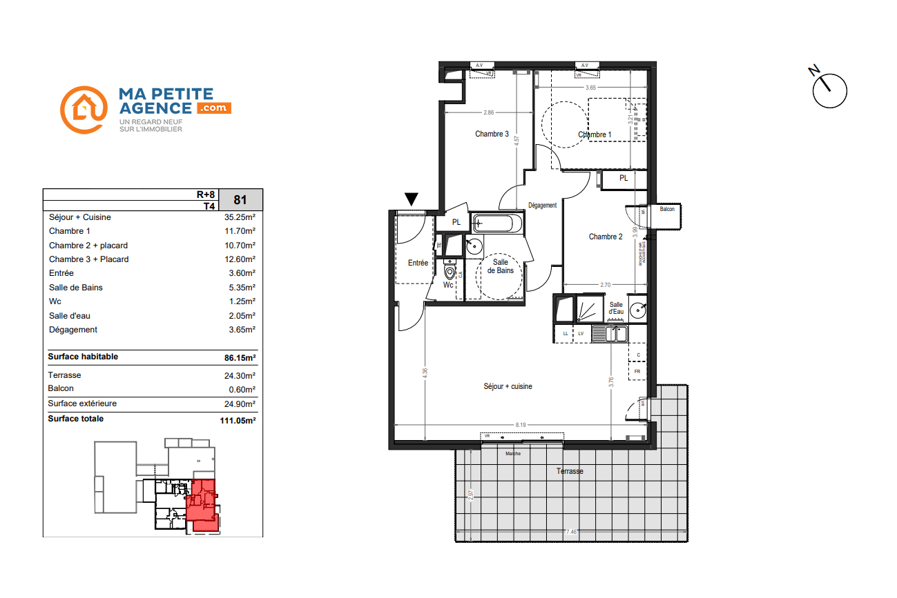 Appartement à vendre à Montpellier 86 m² 373 000 &euro; | Ma Petite Agence