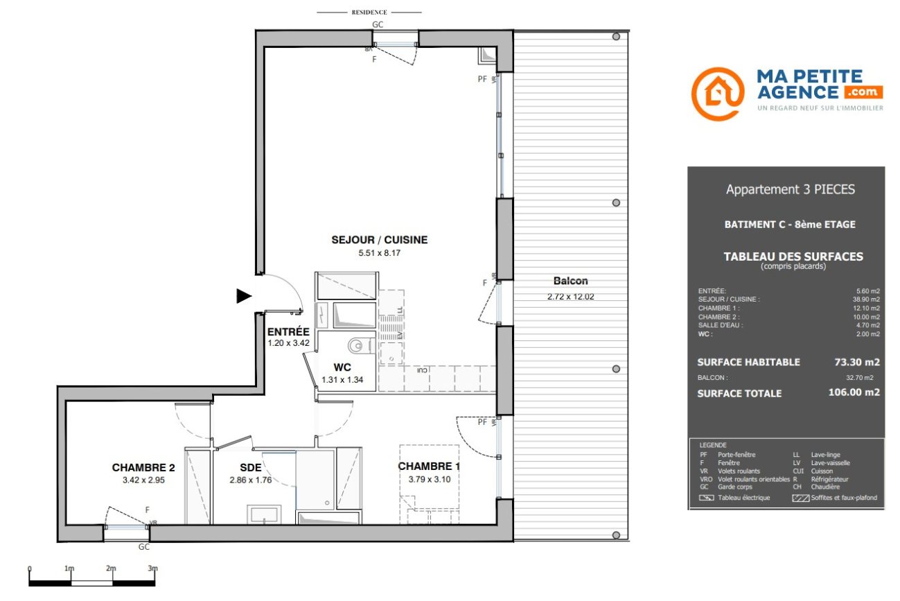 Appartement à vendre à Montpellier 65 m² 387 000 € | Ma Petite Agence