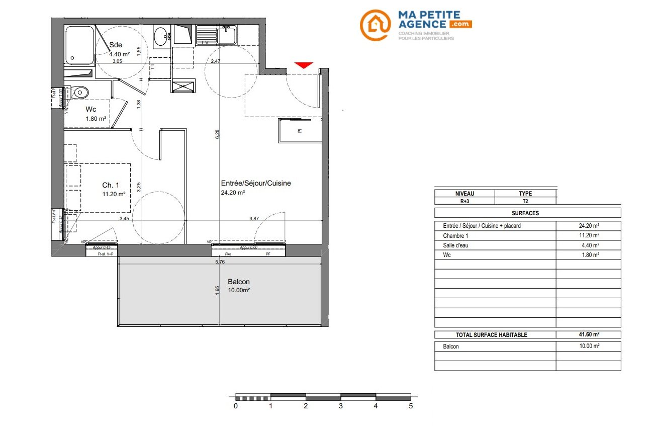 Appartement à vendre à TOURS 41 m² 205 000 € | Ma Petite Agence