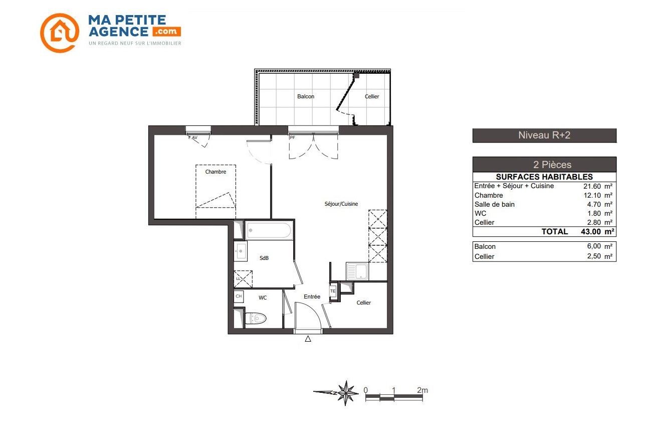 Appartement à vendre à Publier 43 m² 265 500 € | Ma Petite Agence