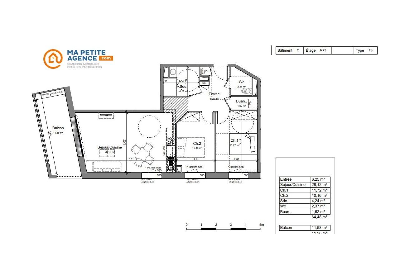 Appartement à vendre à Angers 64 m² 279 000 € | Ma Petite Agence