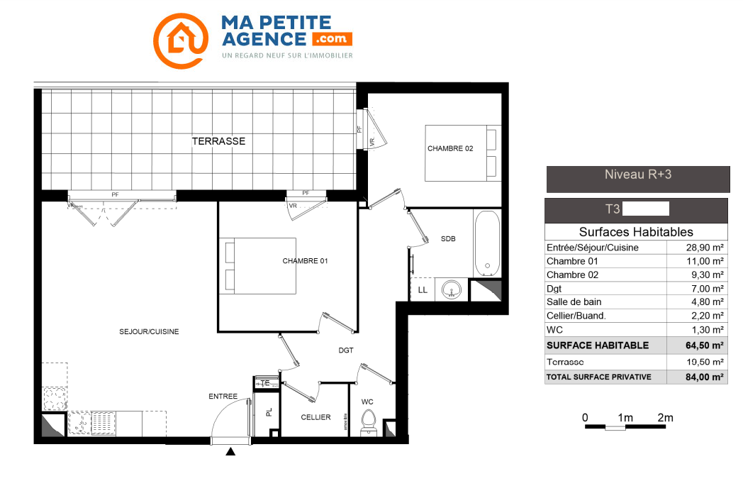 Appartement à vendre à Lunel 65 m² 252 725 &euro; | Ma Petite Agence