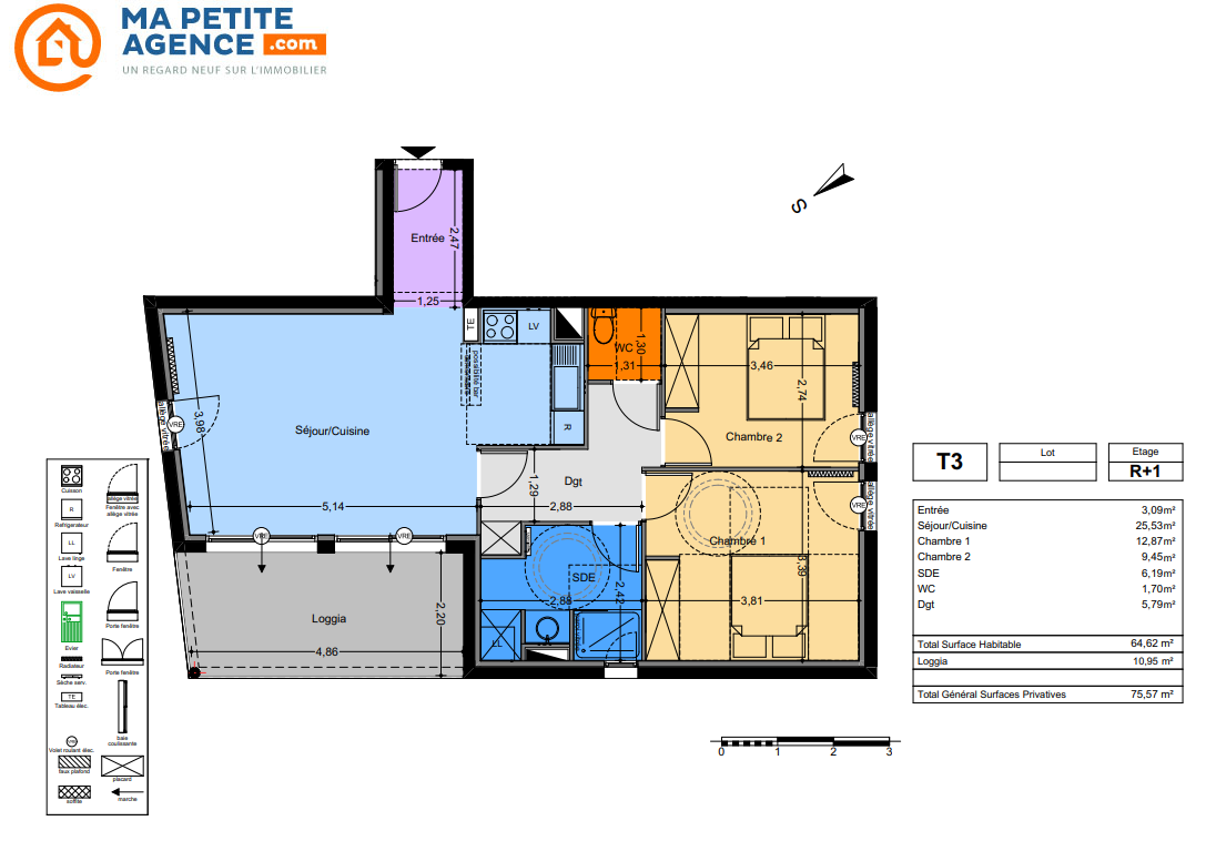 Appartement à vendre à Castelnau-le-Lez 65 m² 326 725 € | Ma Petite Agence