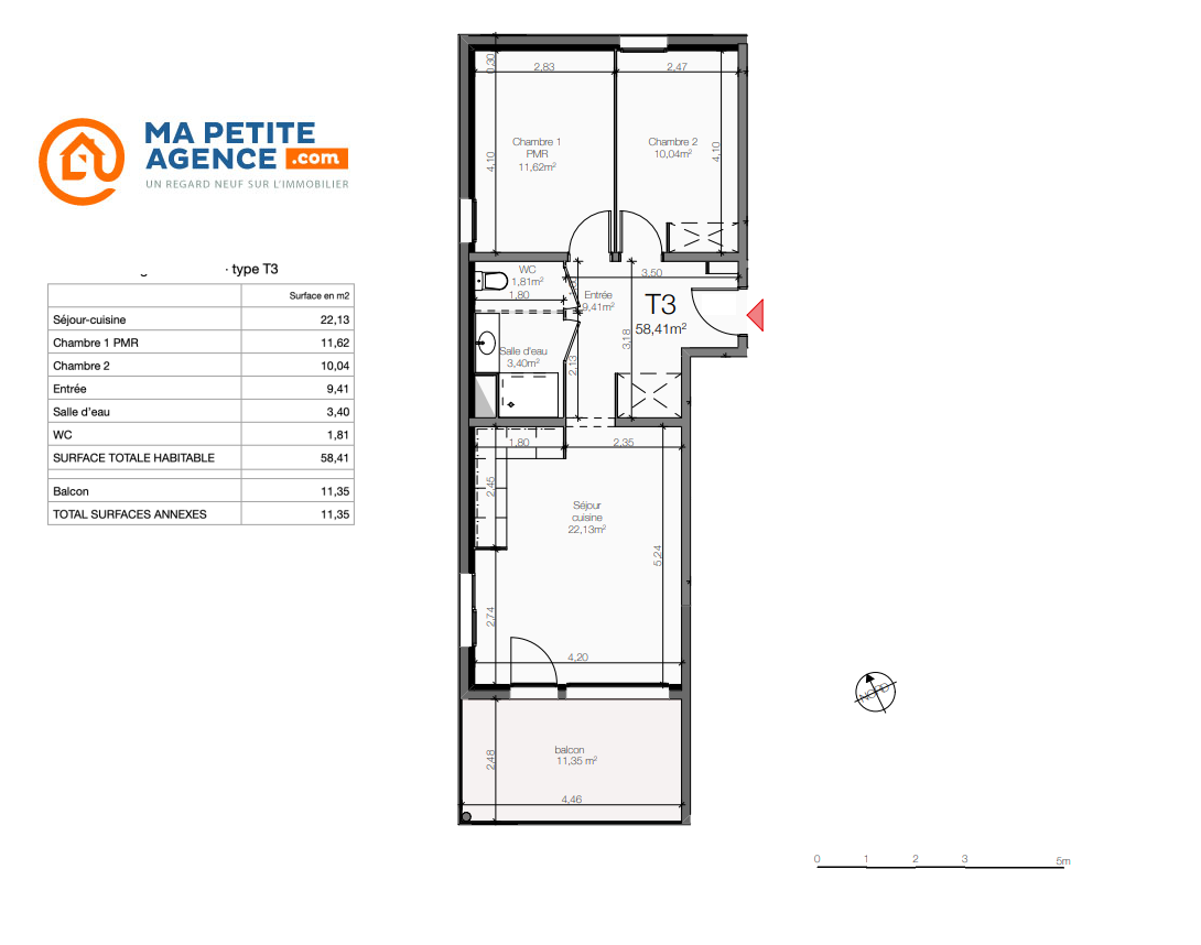 Appartement à vendre à Montpellier 58 m² 260 162 € | Ma Petite Agence