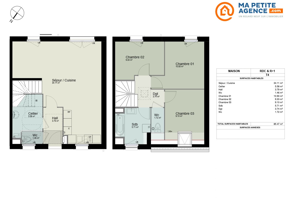 Maison à vendre à WASQUEHAL 85 m² 379 000 &euro; | Ma Petite Agence