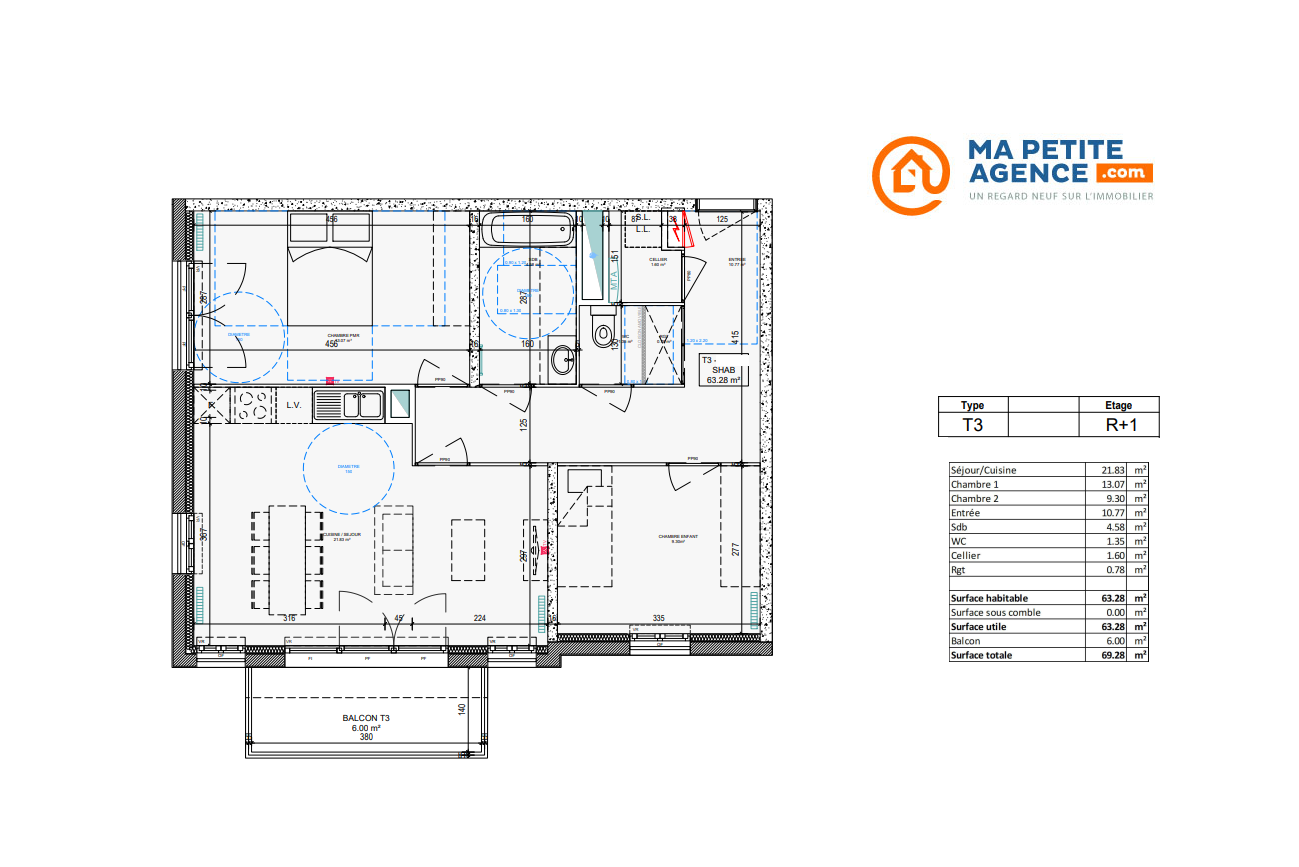 Appartement à vendre à Marcq-en-Barœul 63 m² 362 000 € | Ma Petite Agence