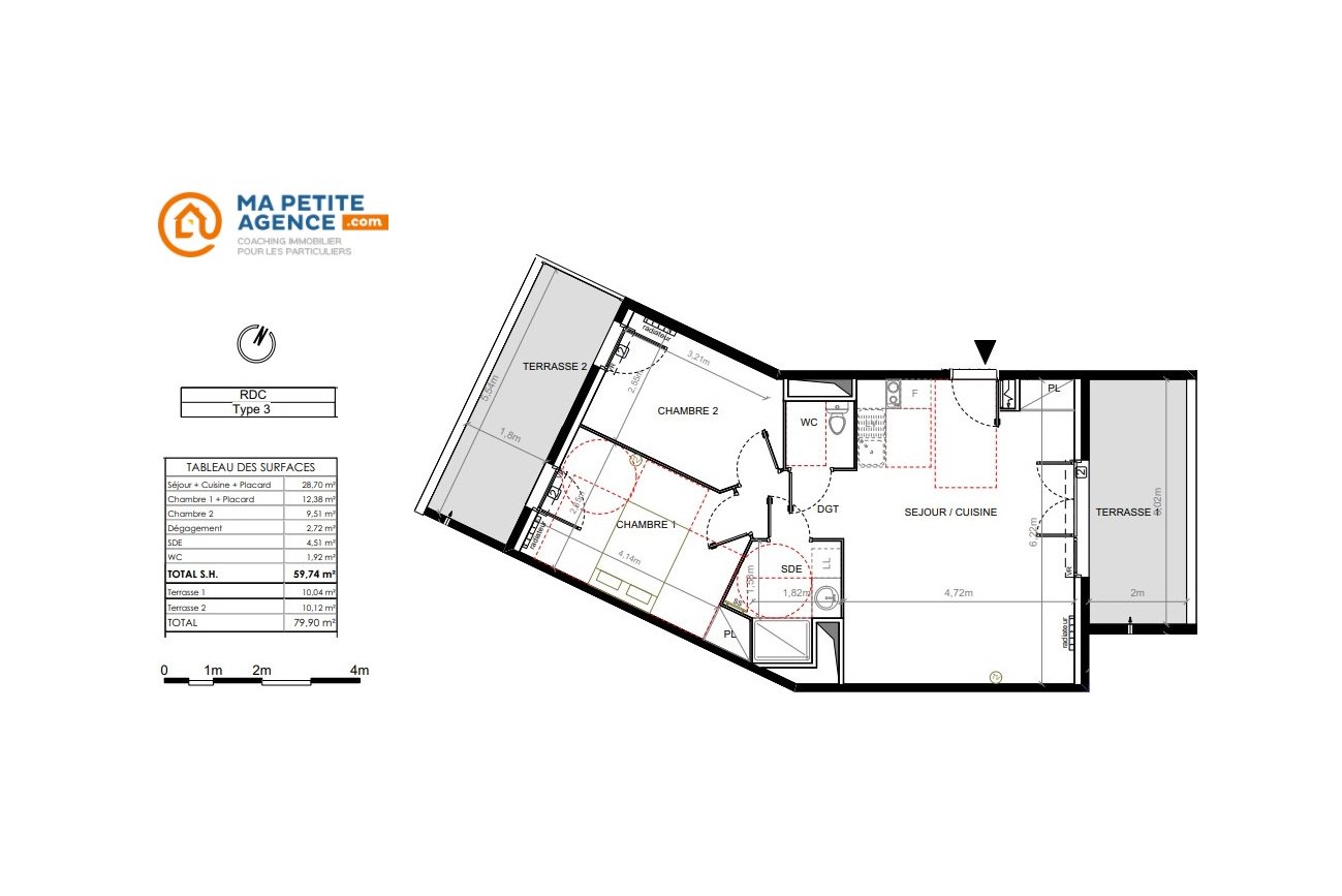 Appartement à vendre à Montpellier 59 m² 224 188 € | Ma Petite Agence