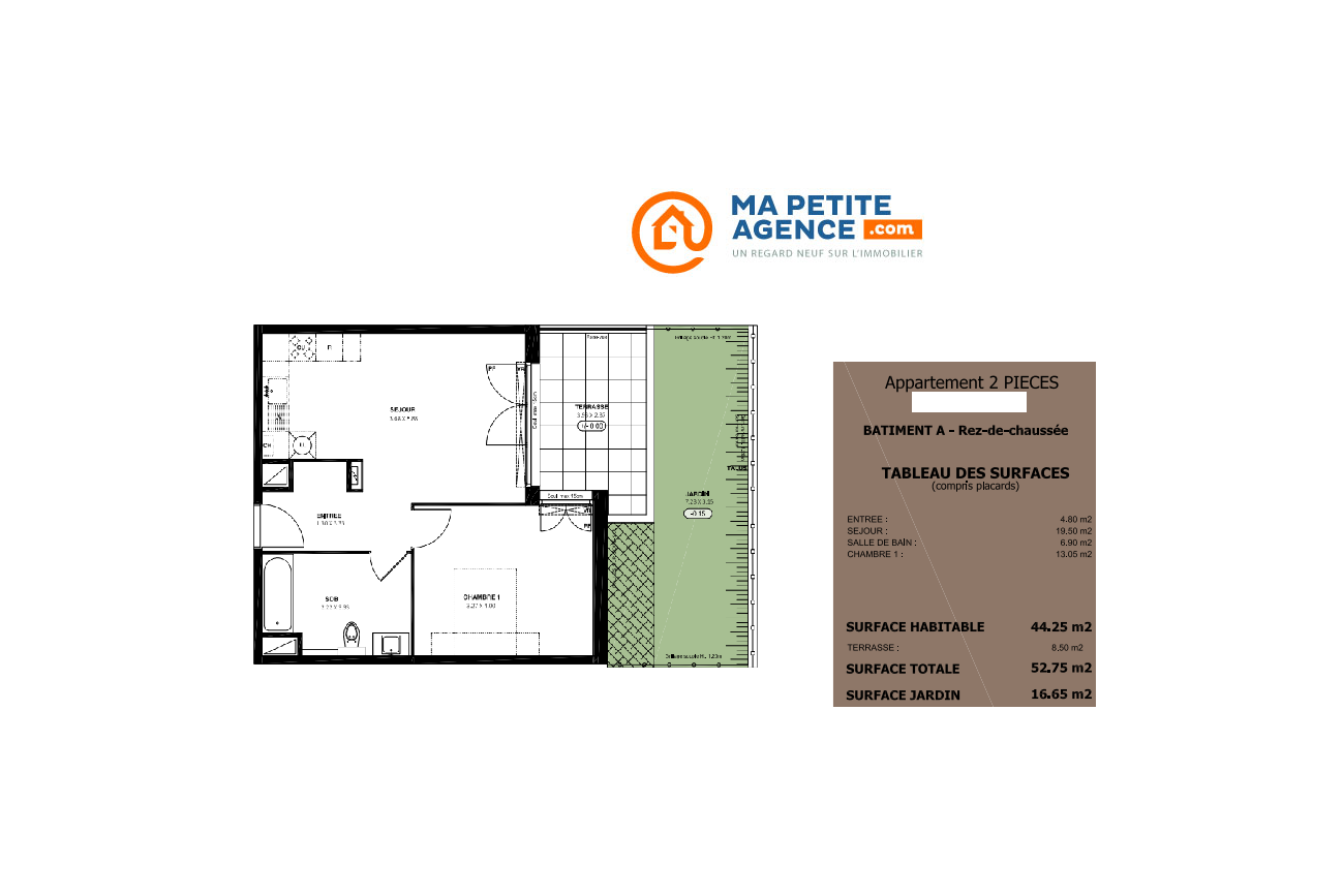 Appartement à vendre à Vitrolles 44 m² 229 200 € | Ma Petite Agence