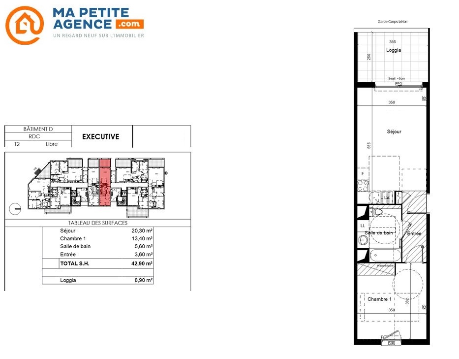 Appartement à vendre à Lunel 43 m² 186 000 € | Ma Petite Agence