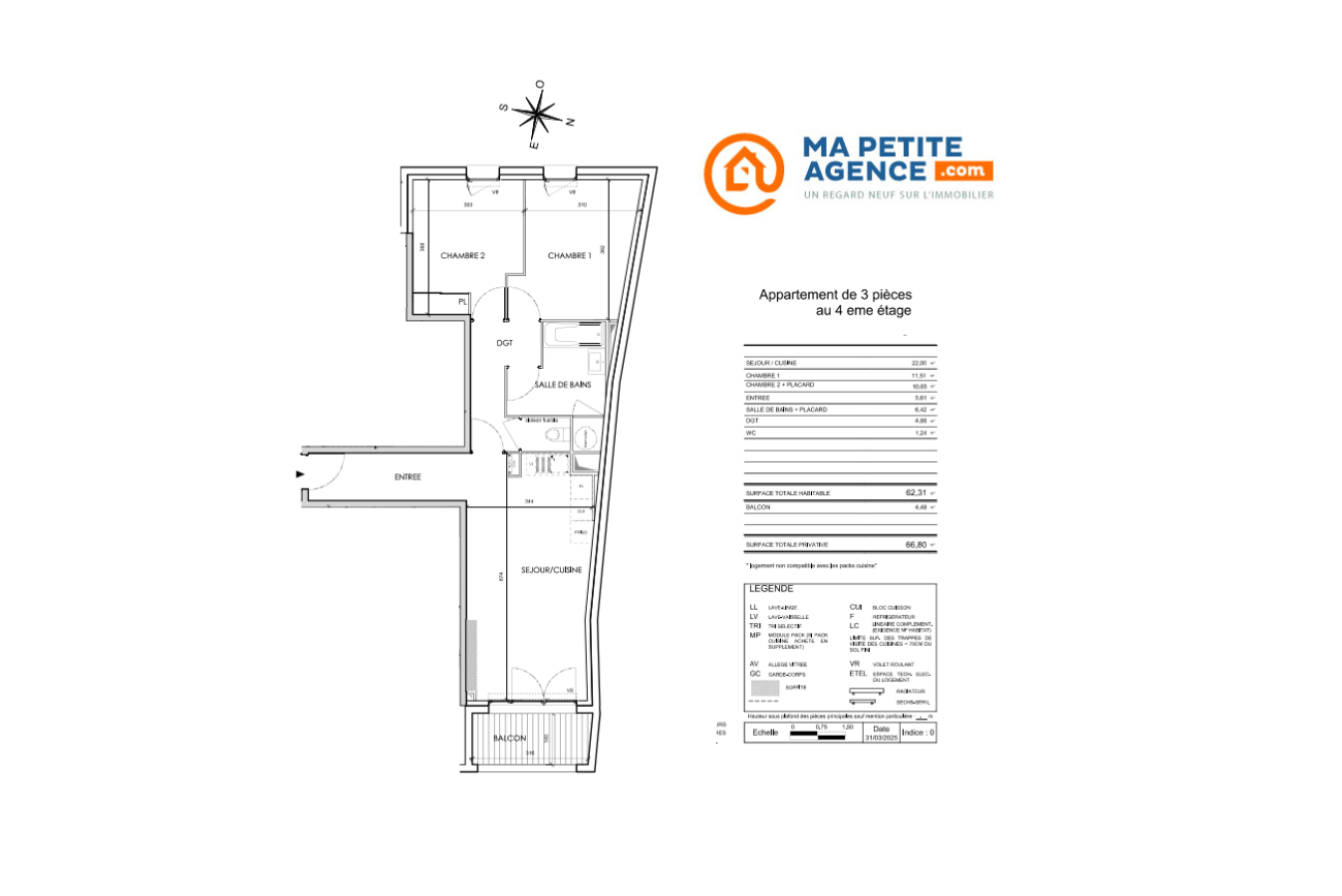 Appartement à vendre à TOULOUSE 62 m² 228 000 € | Ma Petite Agence