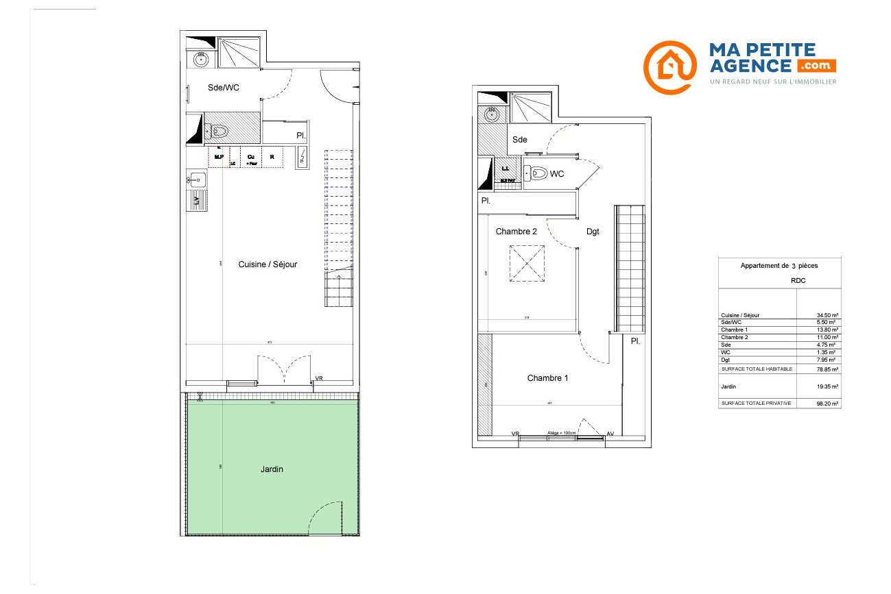 Appartement à vendre à MONTPELLIER 79 m² 246 694 € | Ma Petite Agence