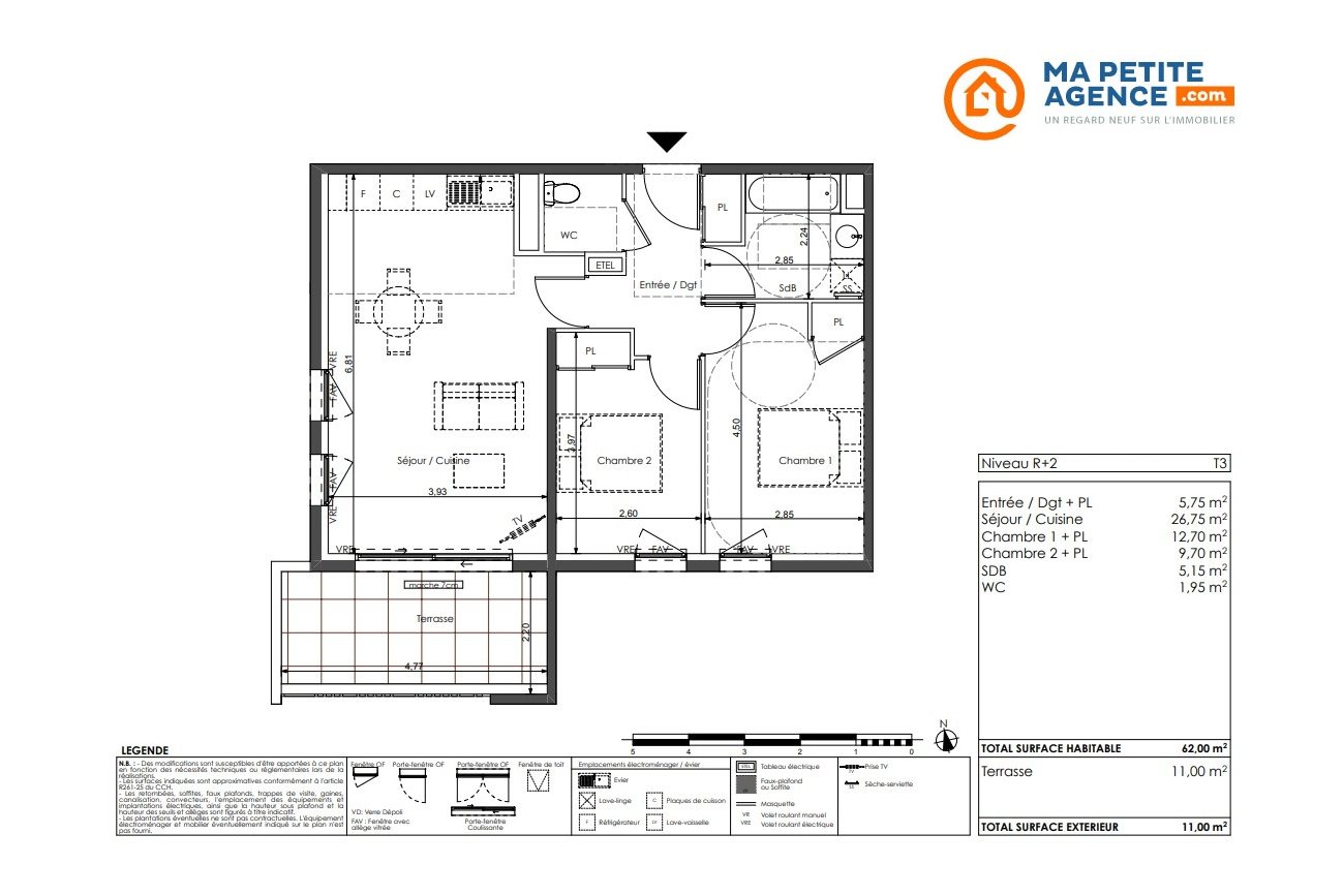 Appartement à vendre à Sète 62 m² 364 900 &euro; | Ma Petite Agence