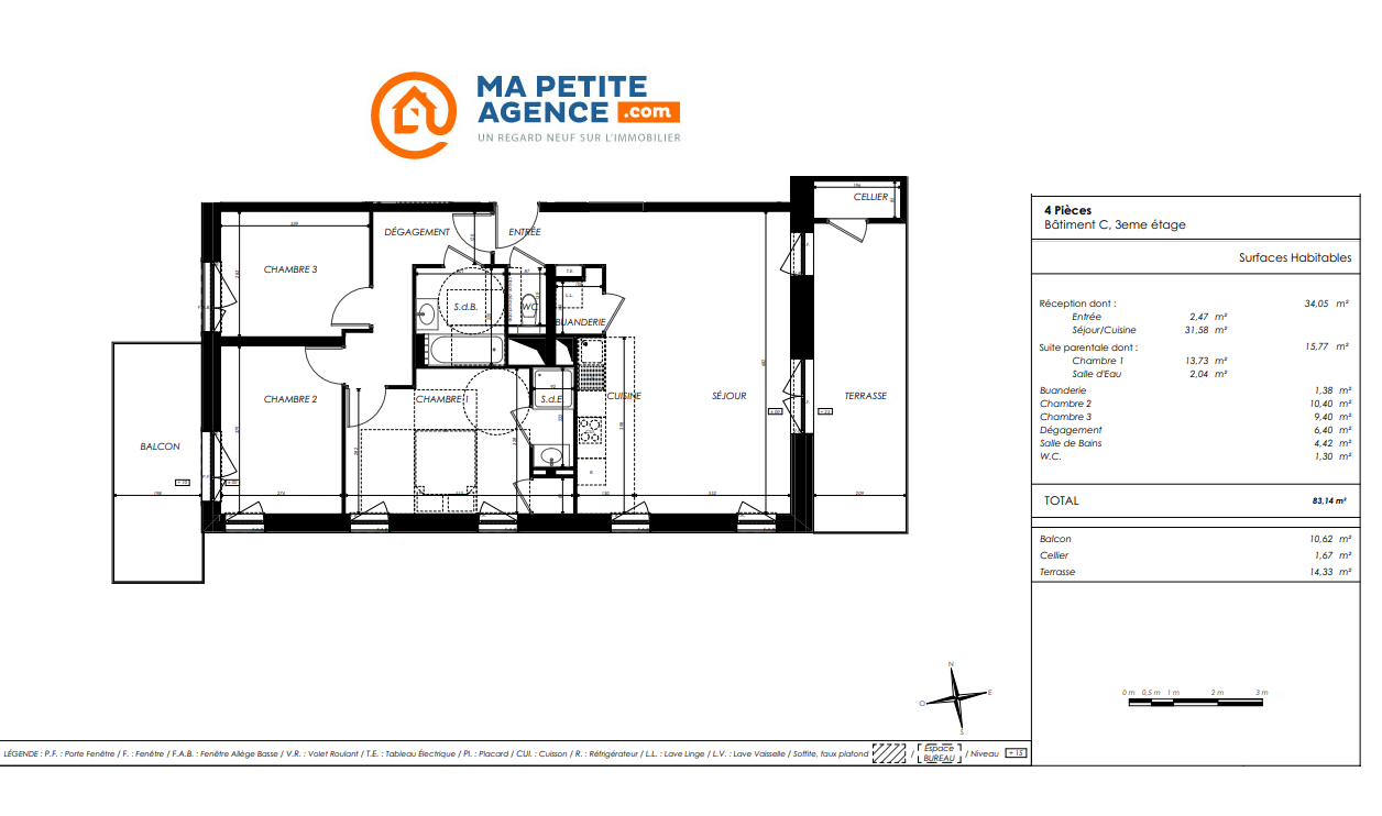Appartement à vendre à ANNECY 84 m² 478 000 &euro; | Ma Petite Agence