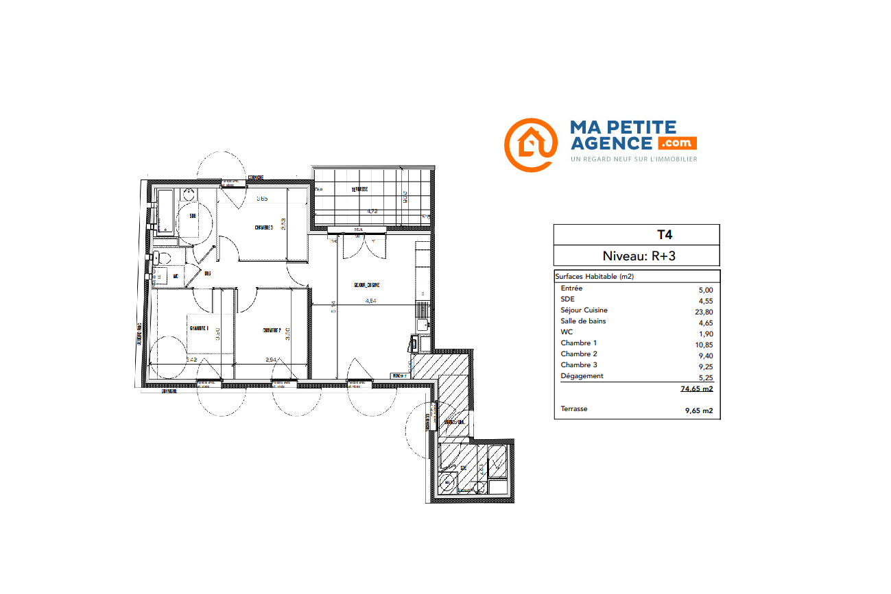 Appartement à vendre à Marseille 10 75 m² 293 933 € | Ma Petite Agence