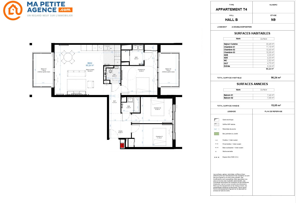 Appartement à vendre à Bordeaux 90 m² 524 000 € | Ma Petite Agence