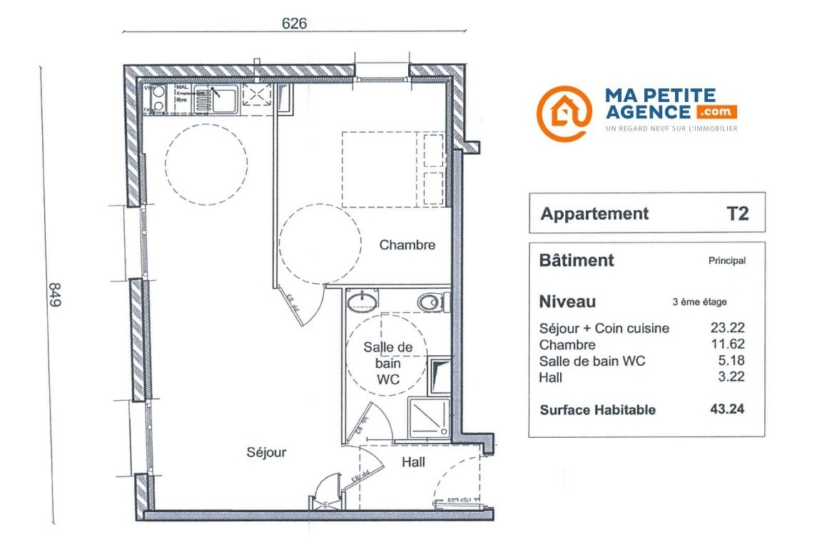 Appartement à vendre à Marquette-lez-Lille 43 m² 175 000 € | Ma Petite Agence