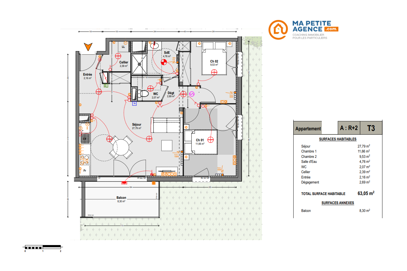 Appartement à vendre à MONT DE MARSAN 62 m² 173 000 € | Ma Petite Agence