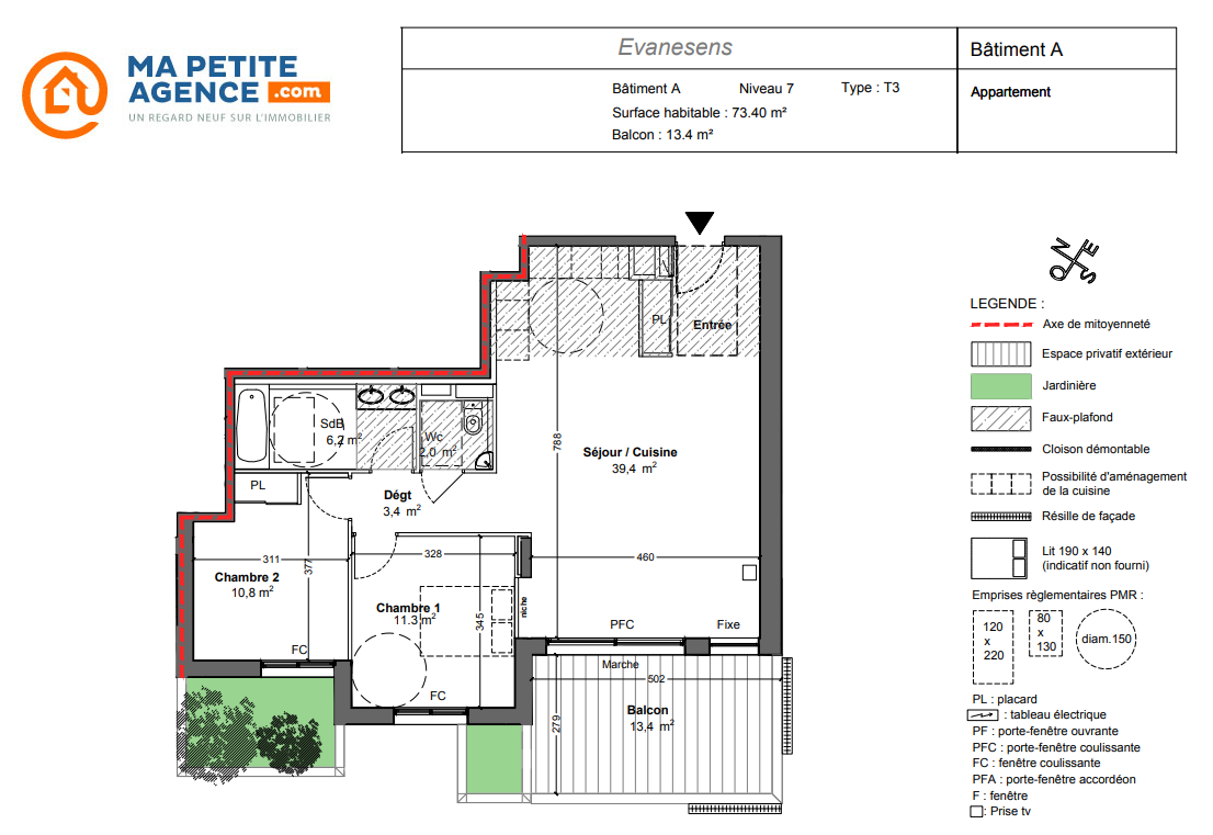 Appartement à vendre à Montpellier 73 m² 460 000 € | Ma Petite Agence