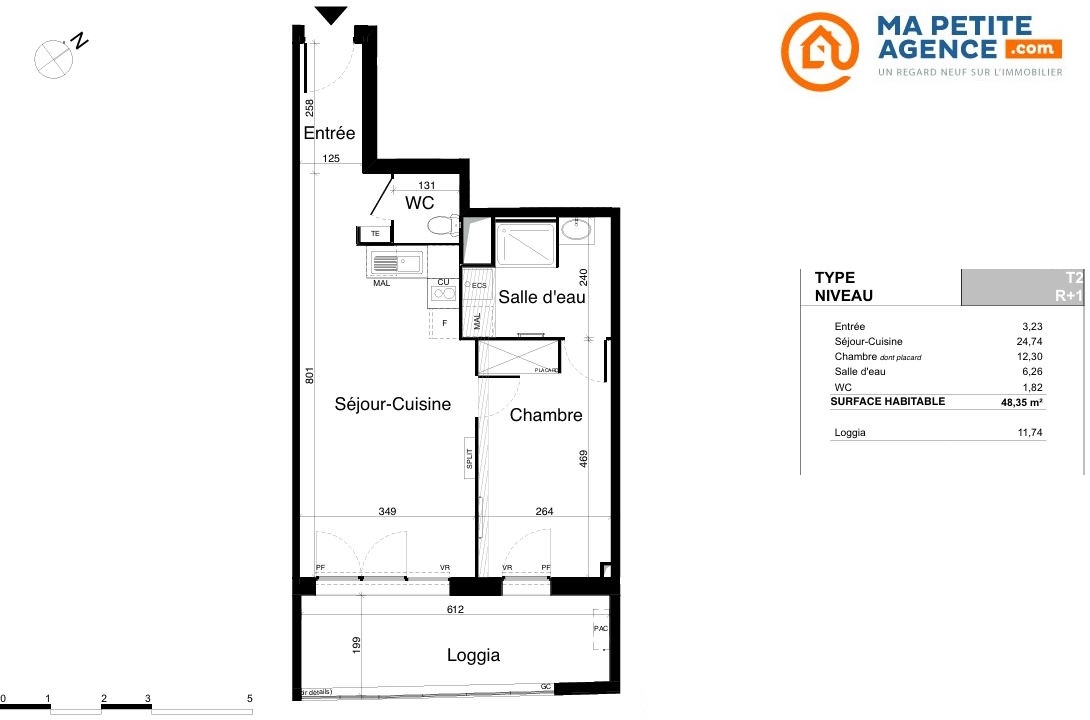Appartement à vendre à Carbon-Blanc 48 m² 204 000 &euro; | Ma Petite Agence