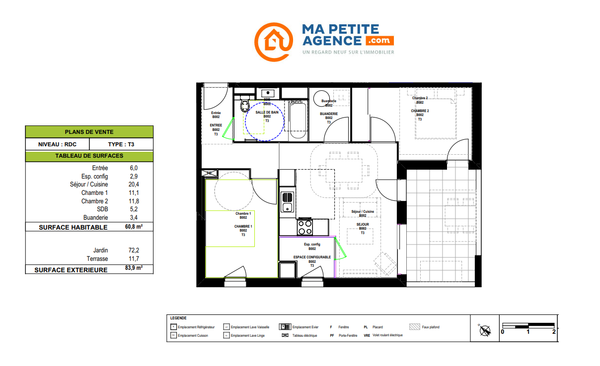 Appartement à vendre à MONTPELLIER 61 m² 275 000 € | Ma Petite Agence