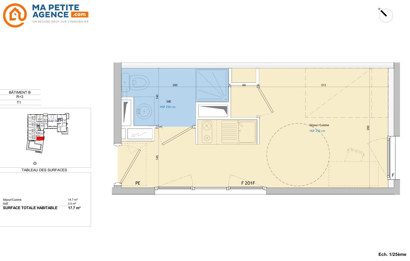Appartement à vendre à MONTPELLIER 18 m² 149 900 € | Ma Petite Agence