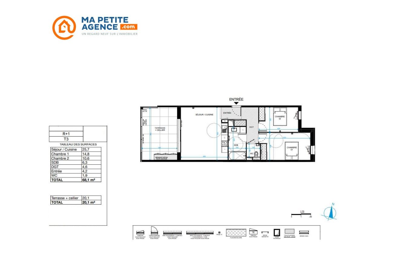 Appartement à vendre à Saint-Clément-de-Rivière 68 m² 473 000 € | Ma Petite Agence