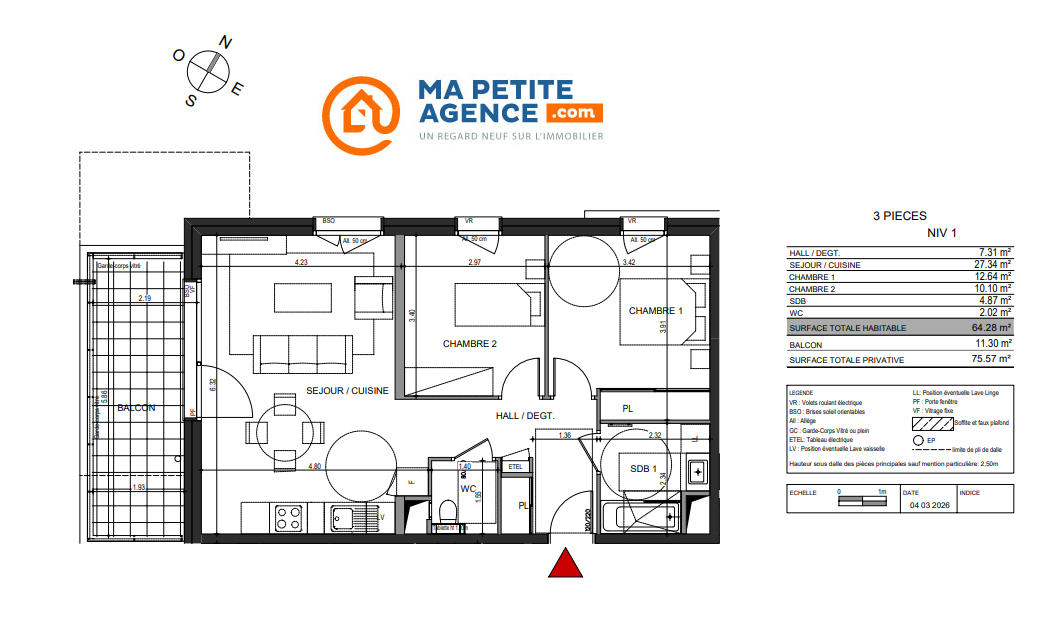 Appartement à vendre à ANNECY LE VIEUX 64 m² 470 000 &euro; | Ma Petite Agence