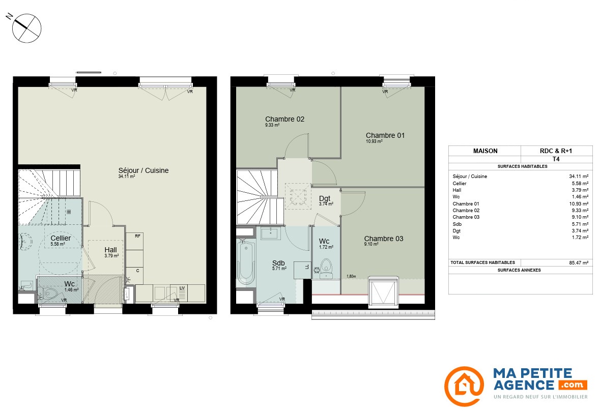 Maison à vendre à WASQUEHAL 85 m² 399 000 &euro; | Ma Petite Agence