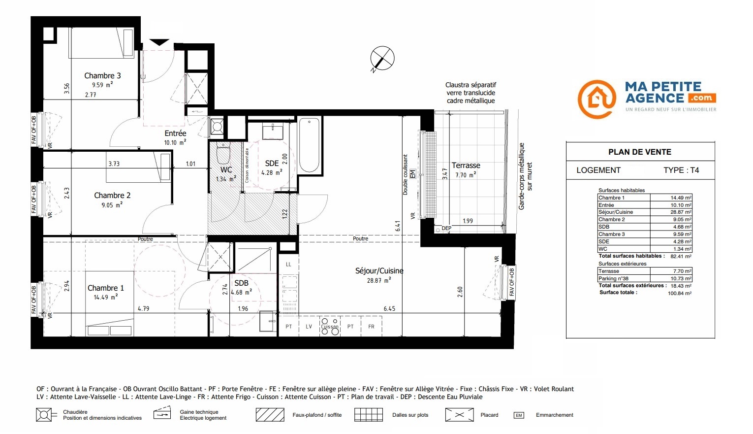 Appartement à vendre à Annœullin 83 m² 273 000 &euro; | Ma Petite Agence