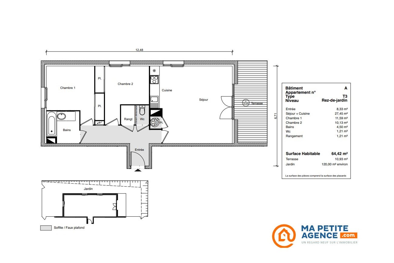 Appartement à vendre à Eaunes 64 m² 260 900 € | Ma Petite Agence