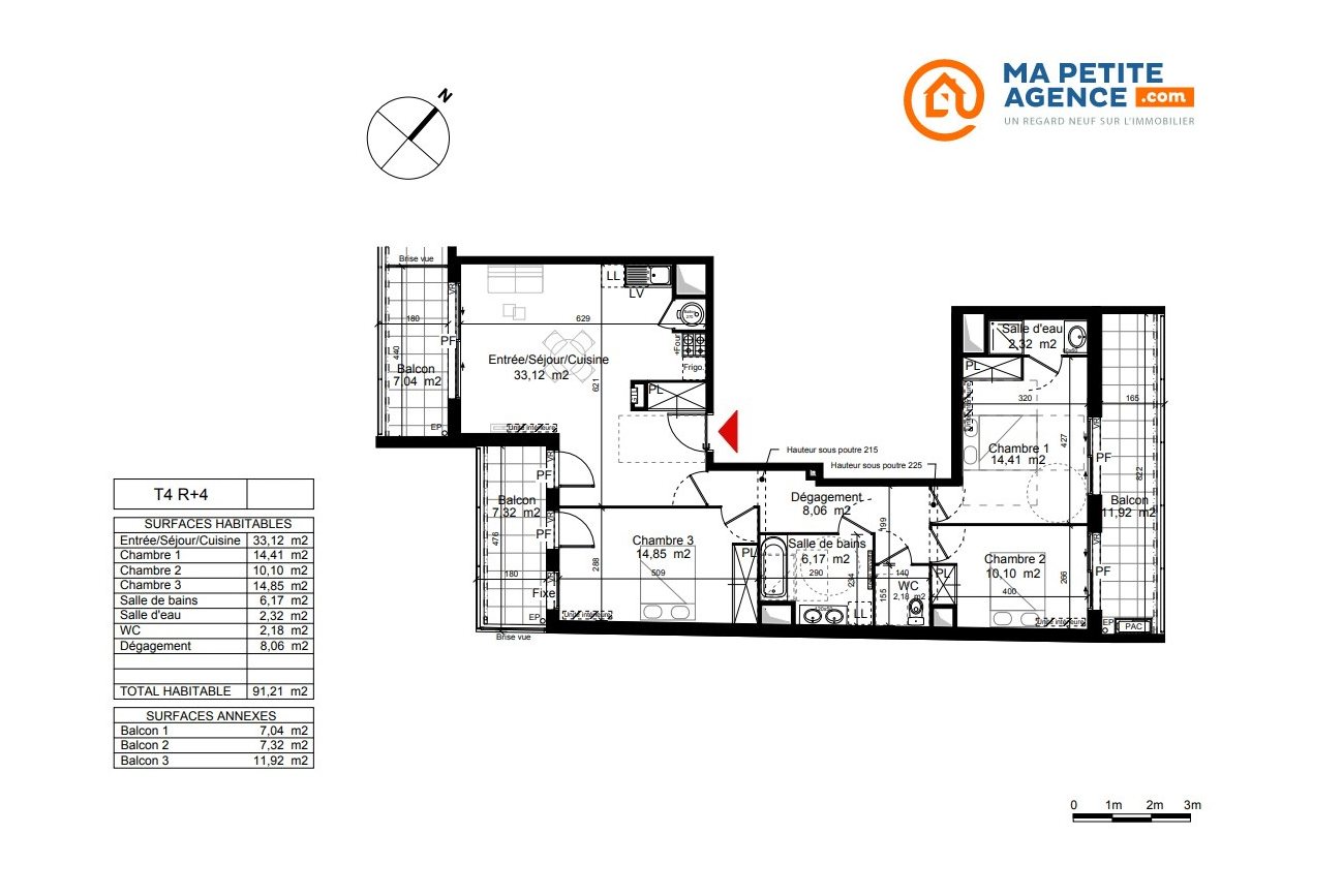 Appartement à vendre à Bordeaux 91 m² 578 000 € | Ma Petite Agence