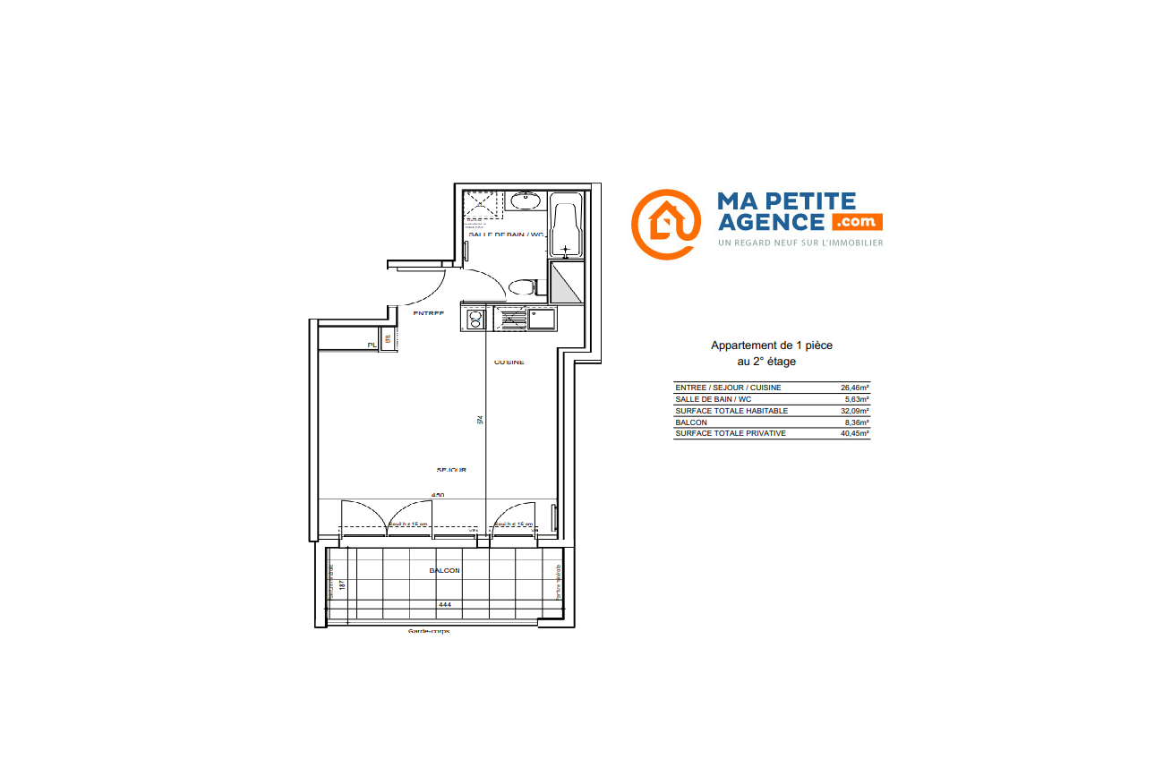 Appartement à vendre à TOULOUSE 32 m² 175 000 € | Ma Petite Agence