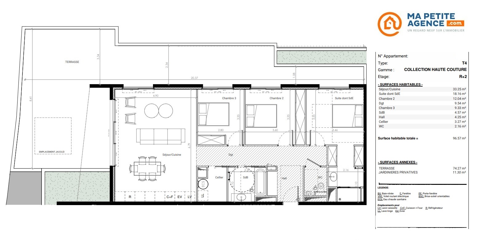 Appartement à vendre à Baillargues 96 m² 630 000 € | Ma Petite Agence