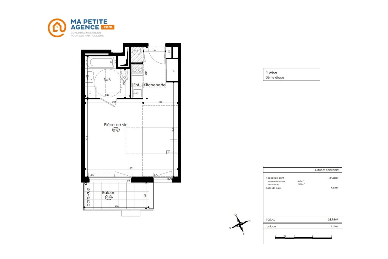 Appartement à vendre à CHENOVE 32 m² 146 000 € | Ma Petite Agence