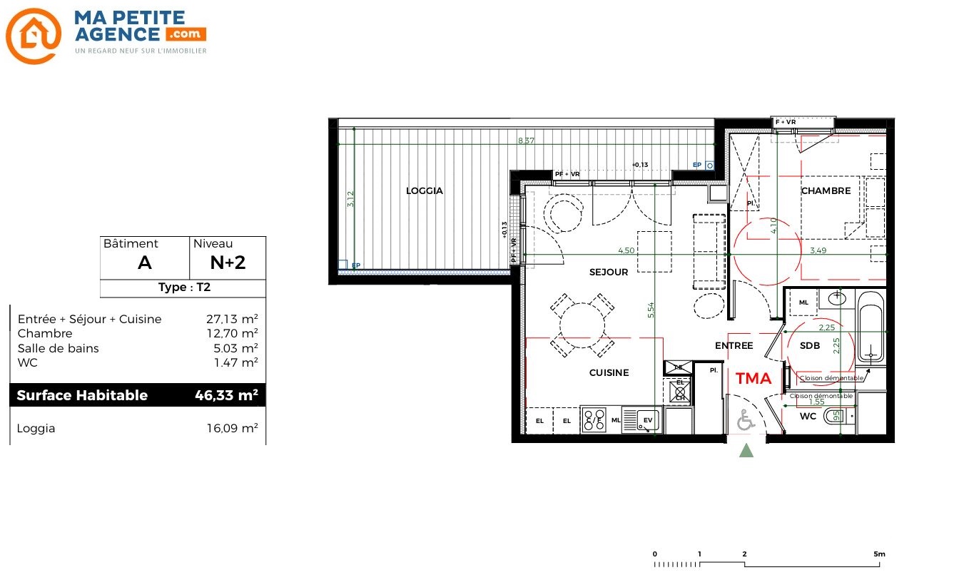 Appartement à vendre à Toulouse 46 m² 234 000 &euro; | Ma Petite Agence