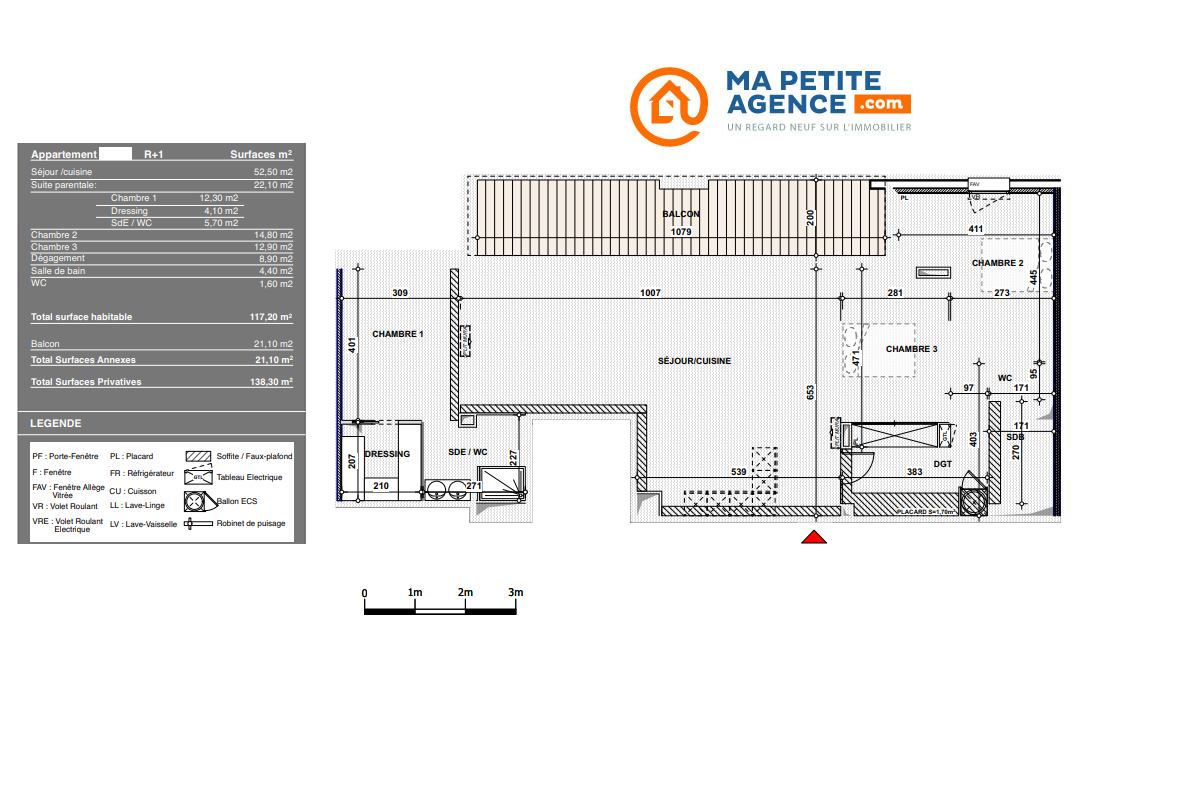 Appartement à vendre à QUINT-FONSEGRIVES 117 m² 479 000 € | Ma Petite Agence