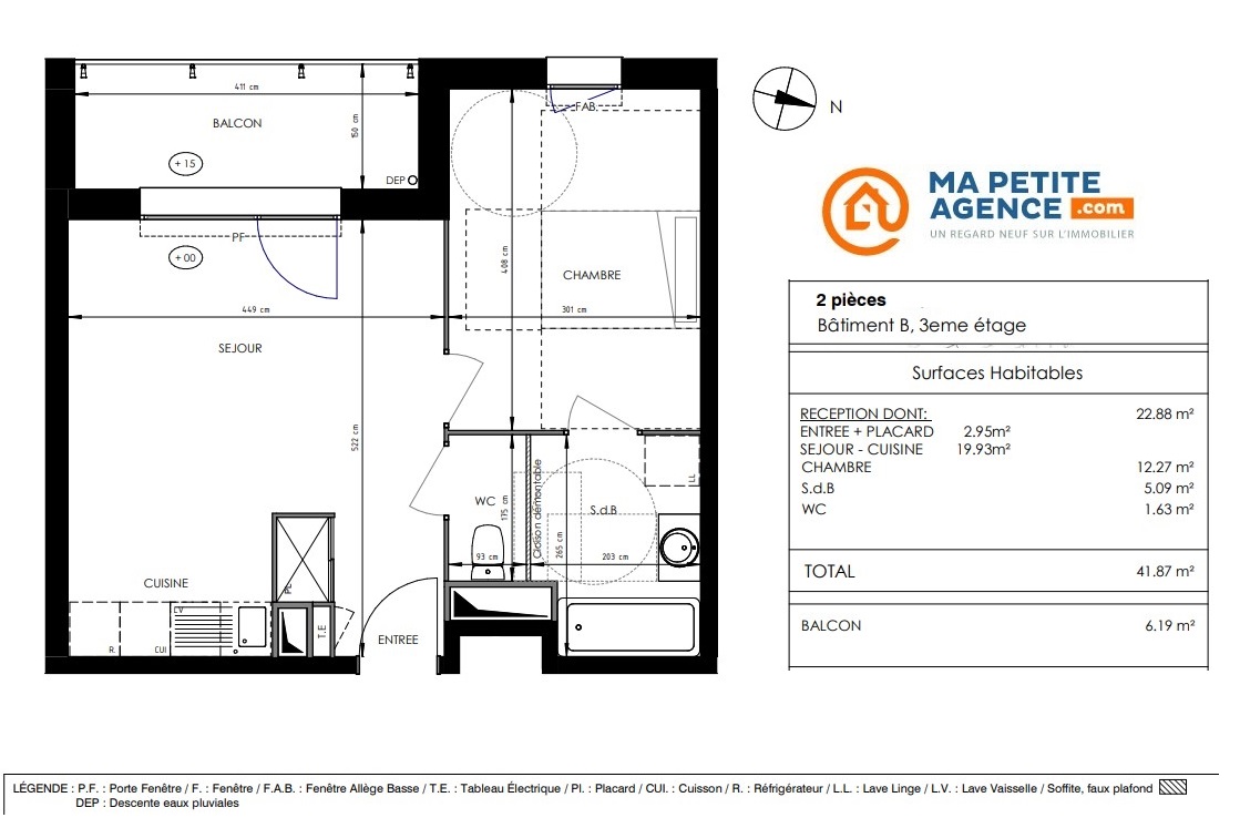 Appartement à vendre à LENS 42 m² 153 854 &euro; | Ma Petite Agence