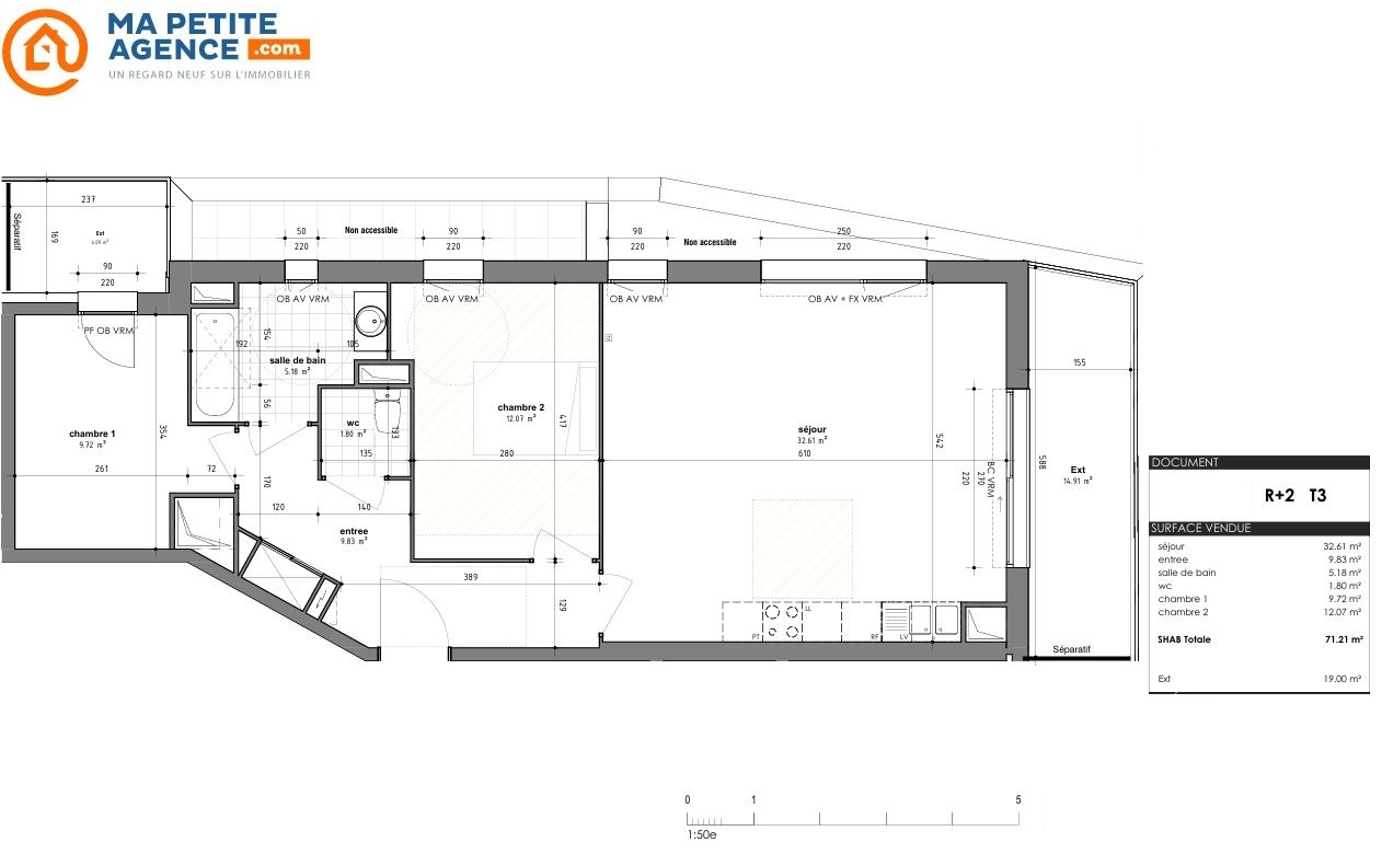 Appartement à vendre à Hem 72 m² 343 000 € | Ma Petite Agence