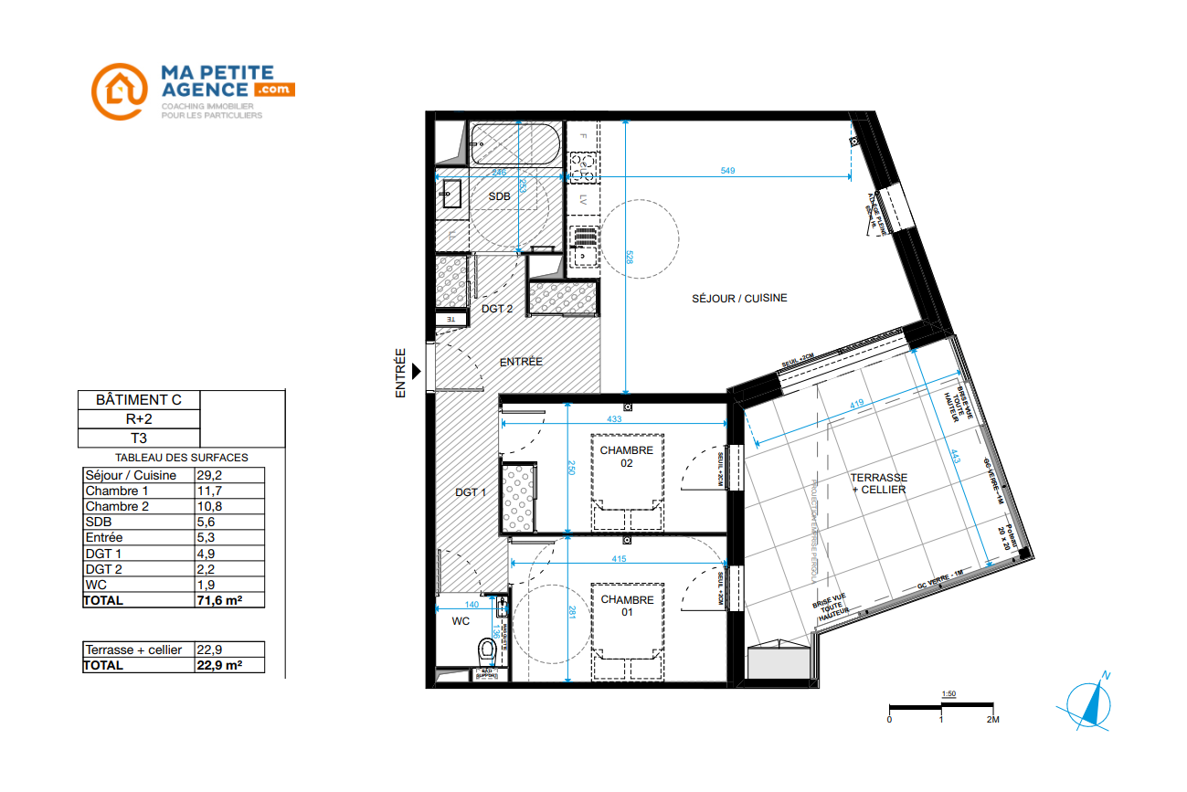 Appartement à vendre à Saint-Clément-de-Rivière 72 m² 459 000 &euro; | Ma Petite Agence