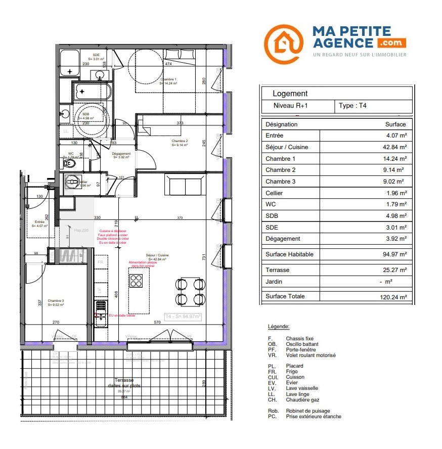 Appartement à vendre à WATTIGNIES 95 m² 419 000 &euro; | Ma Petite Agence