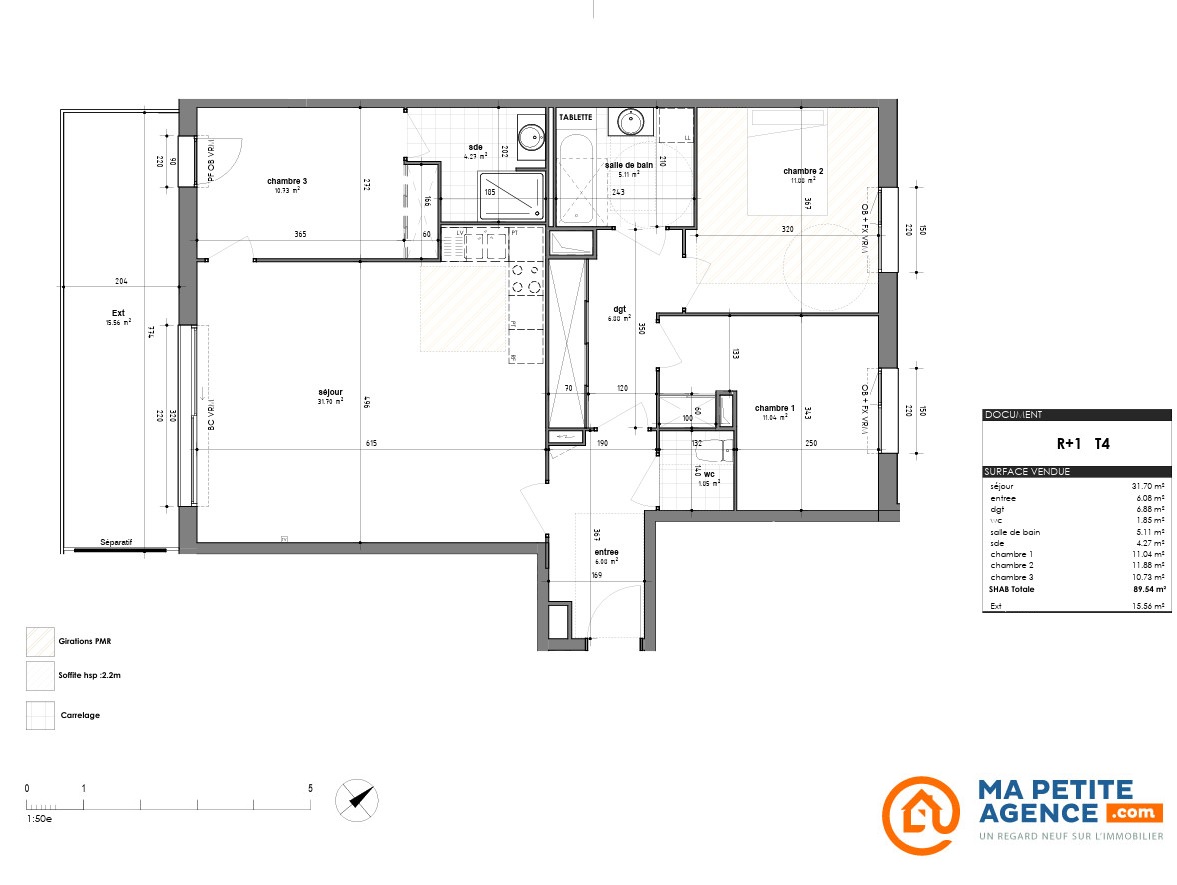 Appartement à vendre à Hem 90 m² 398 000 € | Ma Petite Agence