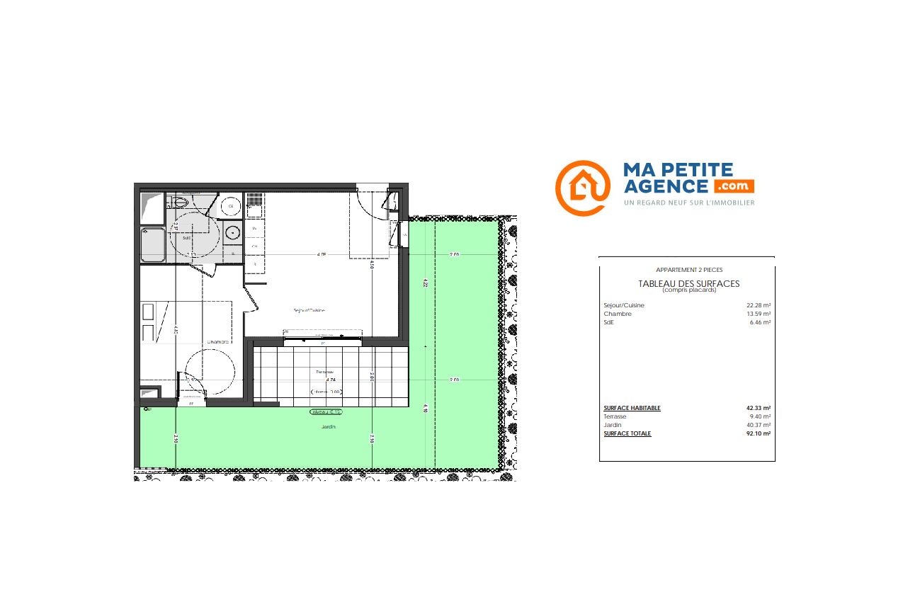 Appartement à vendre à Marseille 04 42 m² 245 500 € | Ma Petite Agence