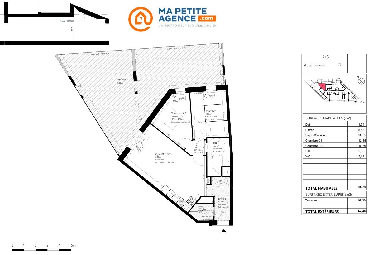 Appartement à vendre à Bordeaux 66 m² 365 000 € | Ma Petite Agence