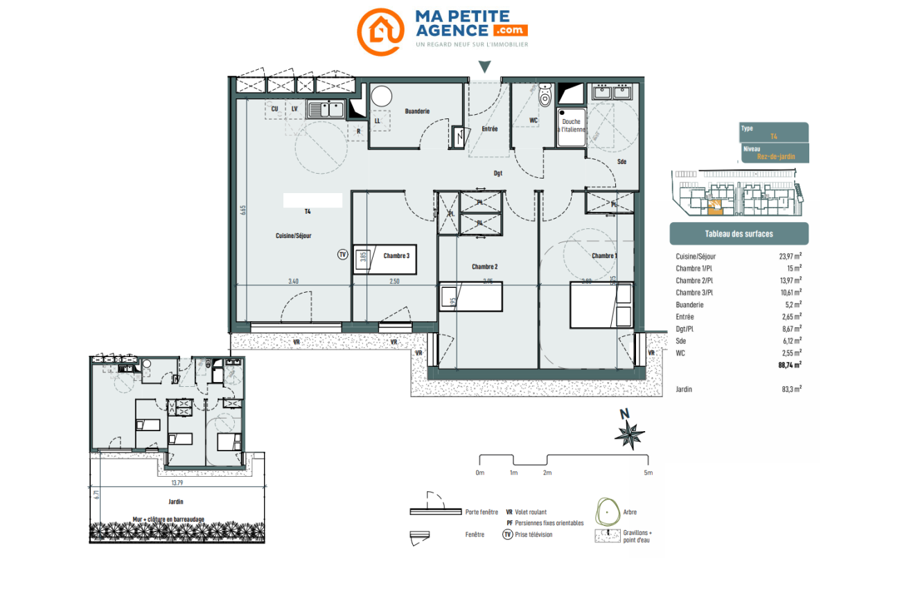 Appartement à vendre à GIGNAC 89 m² 246 000 &euro; | Ma Petite Agence