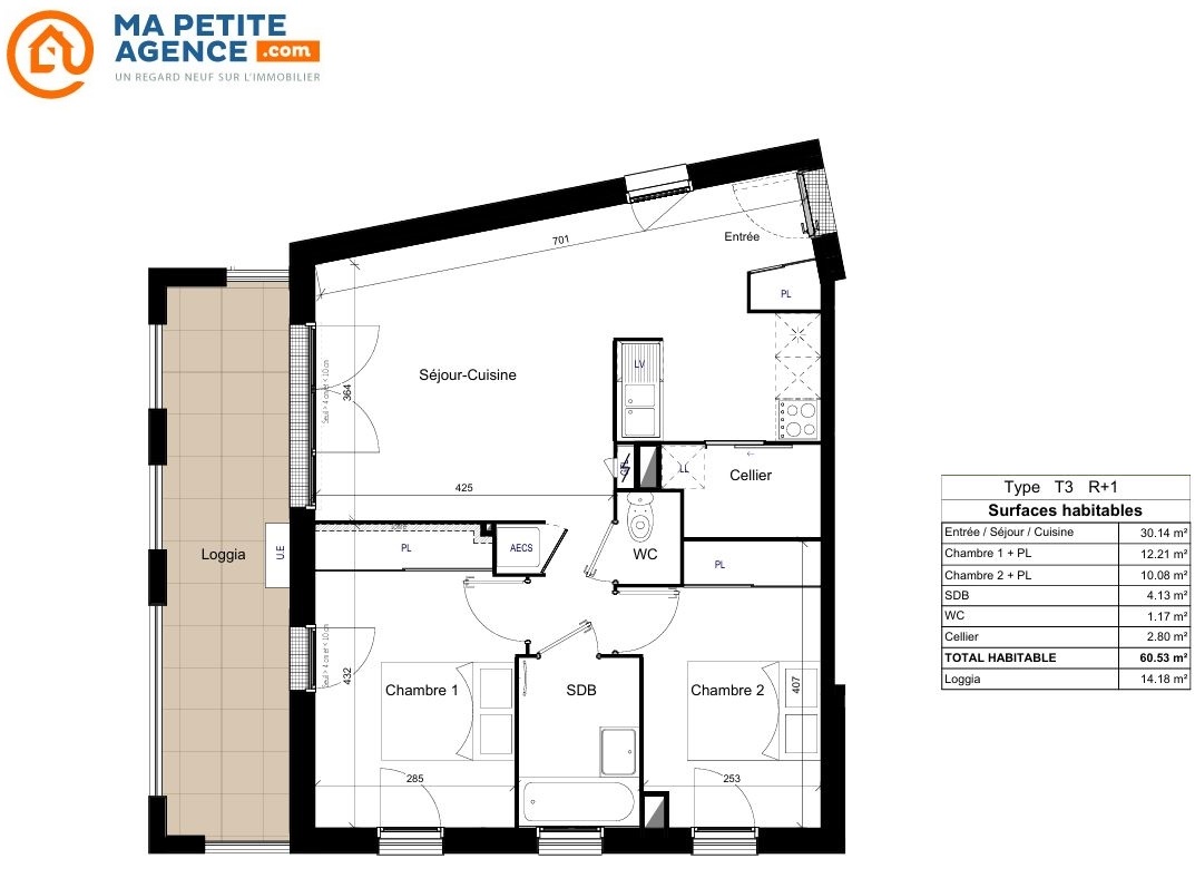 Appartement à vendre à Brax 61 m² 273 000 &euro; | Ma Petite Agence