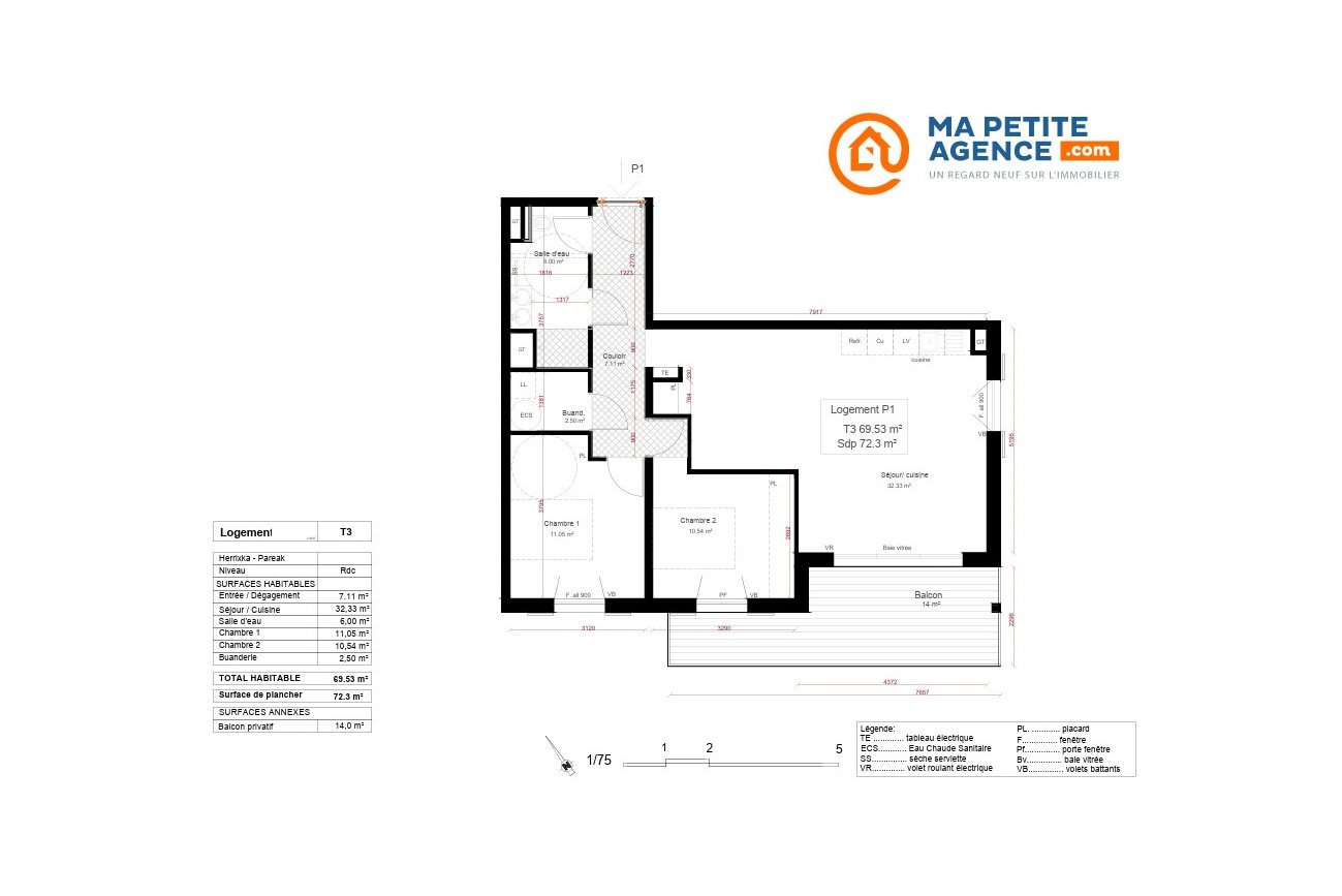 Appartement à vendre à Bidart 70 m² 499 000 &euro; | Ma Petite Agence
