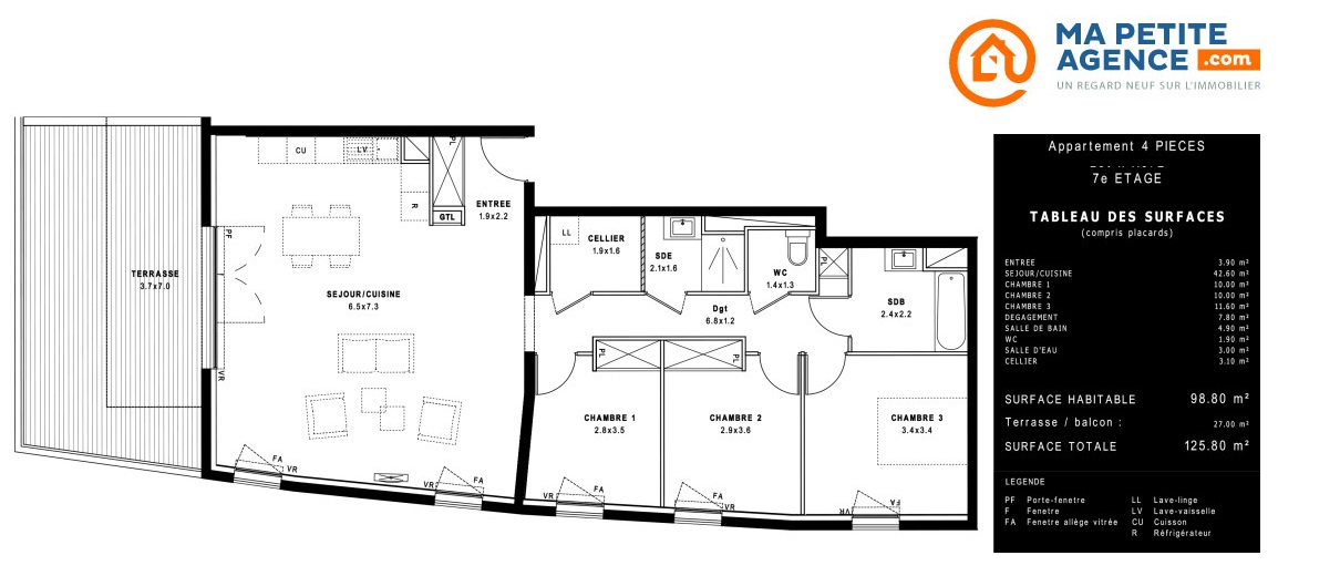 Appartement à vendre à Montpellier 99 m² 525 000 € | Ma Petite Agence