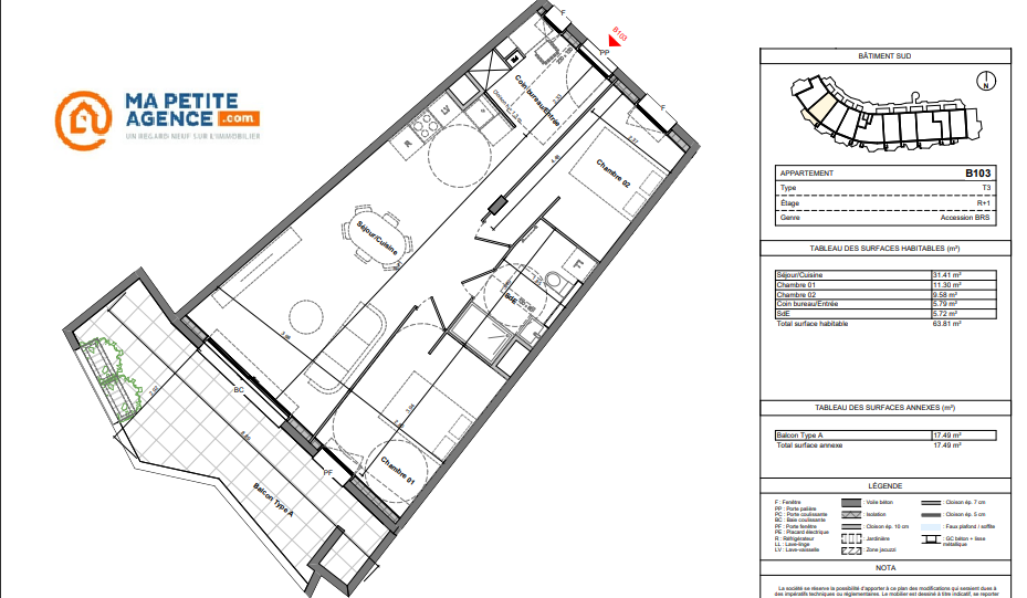 Appartement à vendre à Lattes 0 m² 208 000 &euro; | Ma Petite Agence