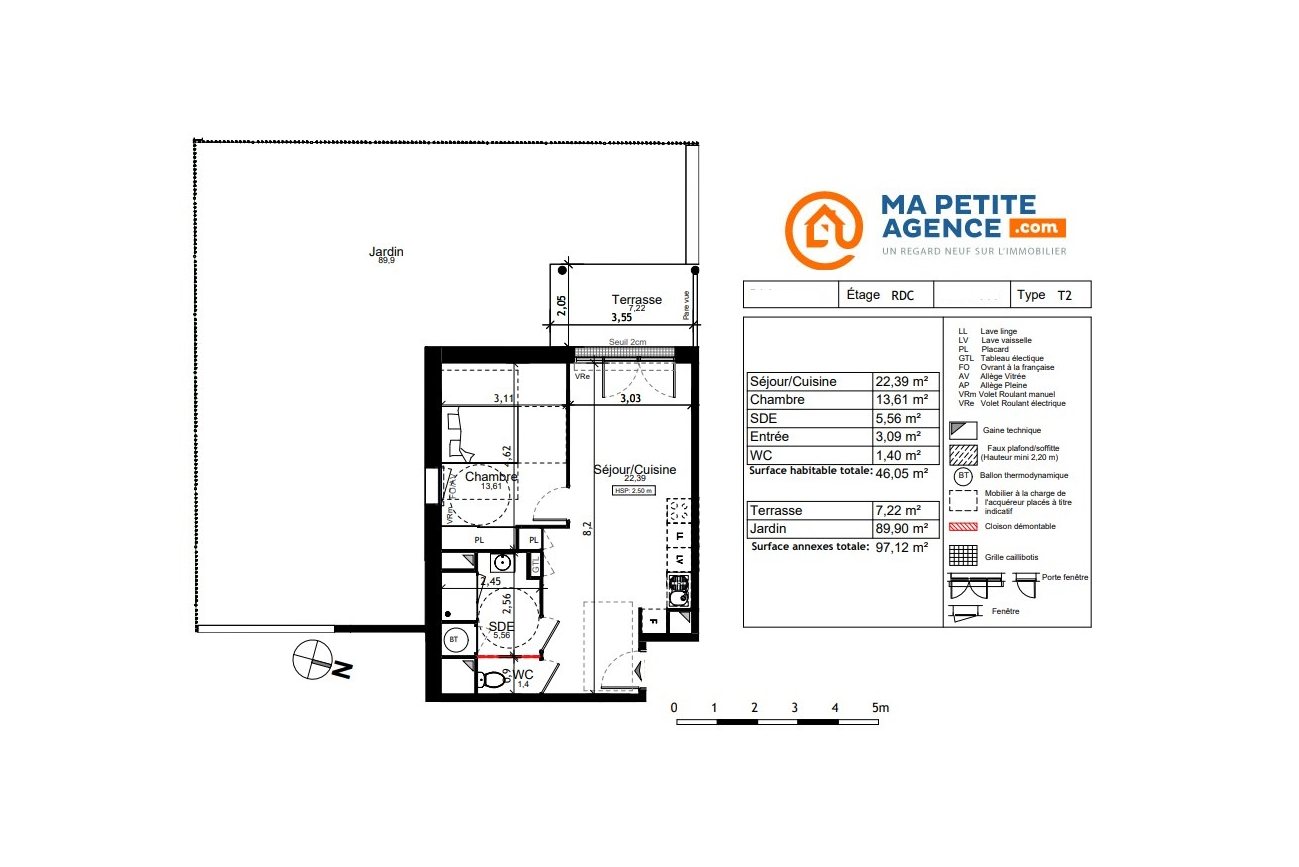 Appartement à vendre à Ponts-de-Cé 46 m² 190 000 € | Ma Petite Agence